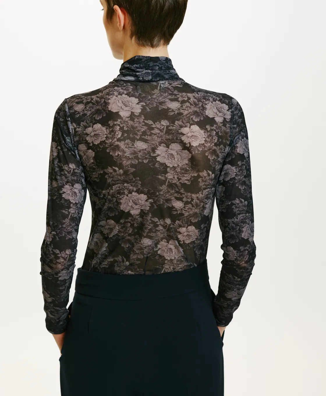 Momoni Tops Et T-Shirts*T-SHIRT INE EN NYLON IMPRIMÉ - BLEU/BLEU NUIT Bleu/BleuNuit