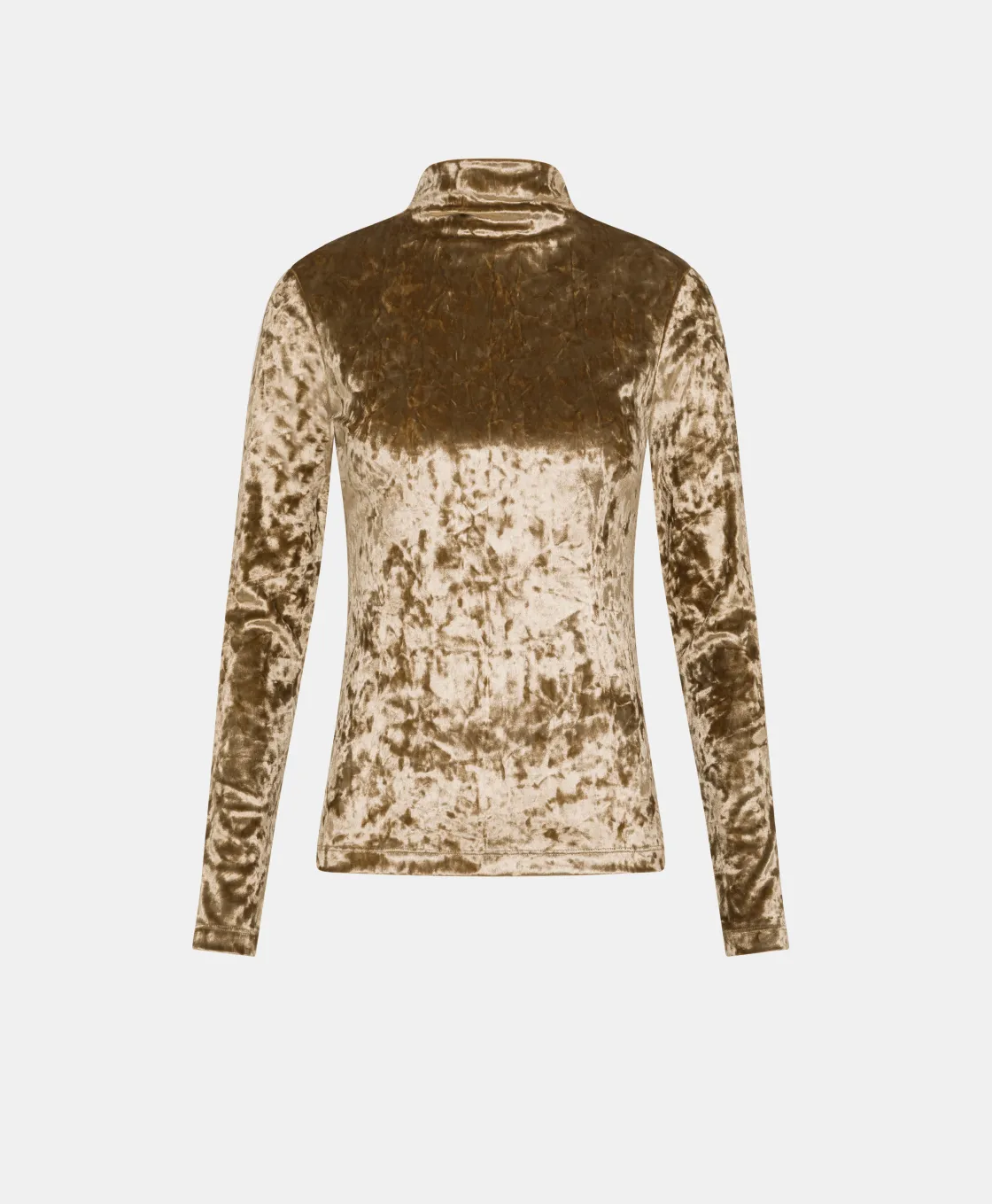 Momoni Tops Et T-Shirts*T-SHIRT INE EN VELOURS STRETCH - Taupe