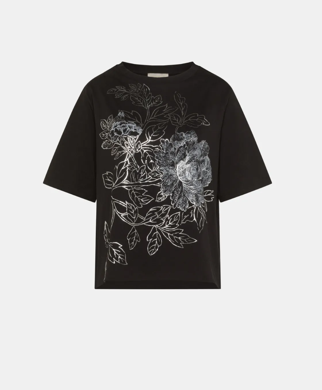 Momoni Tops Et T-Shirts*T-SHIRT IORA EN JERSEY IMPRIMÉ LAMINÉ - Argent