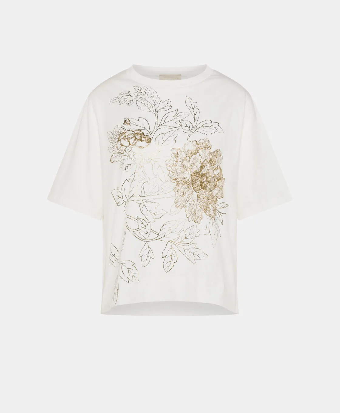 Momoni Tops Et T-Shirts*T-SHIRT IA EN JERSEY IMPRIMÉ LAMINÉ - Or