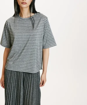 Momoni Tops Et T-Shirts*TSHIRT IORA EN JERSEY LUREX - GRIS MULTICOLORE GrisMulticolore