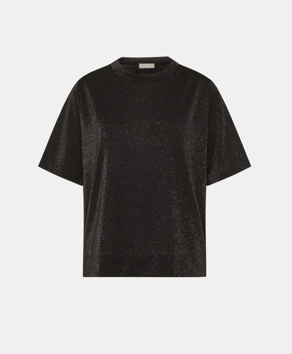 Momoni Tops Et T-Shirts*TSHIRT IORA EN JERSEY LUREX - GRIS CHARBON GrisCharbon