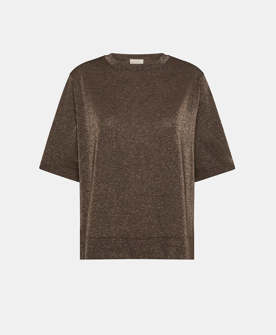 Momoni Tops Et T-Shirts*TSHIRT IORA EN JERSEY LUREX - Cuivre