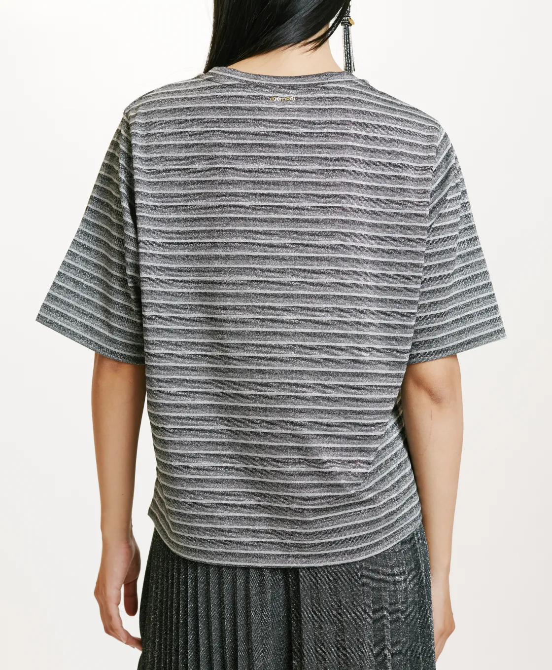 Momoni Tops Et T-Shirts*TSHIRT IORA EN JERSEY LUREX - GRIS MULTICOLORE GrisMulticolore