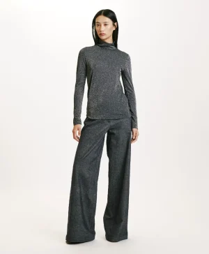 Momoni Tops Et T-Shirts*TSHIRT RODOLPHE EN JERSEY LUREX - GRIS FONCÉ GrisFoncé