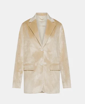 Momoni Vestes*VESTE AIRI EN VELOURS CÔTELÉ STRETCH - CRÈME Crème