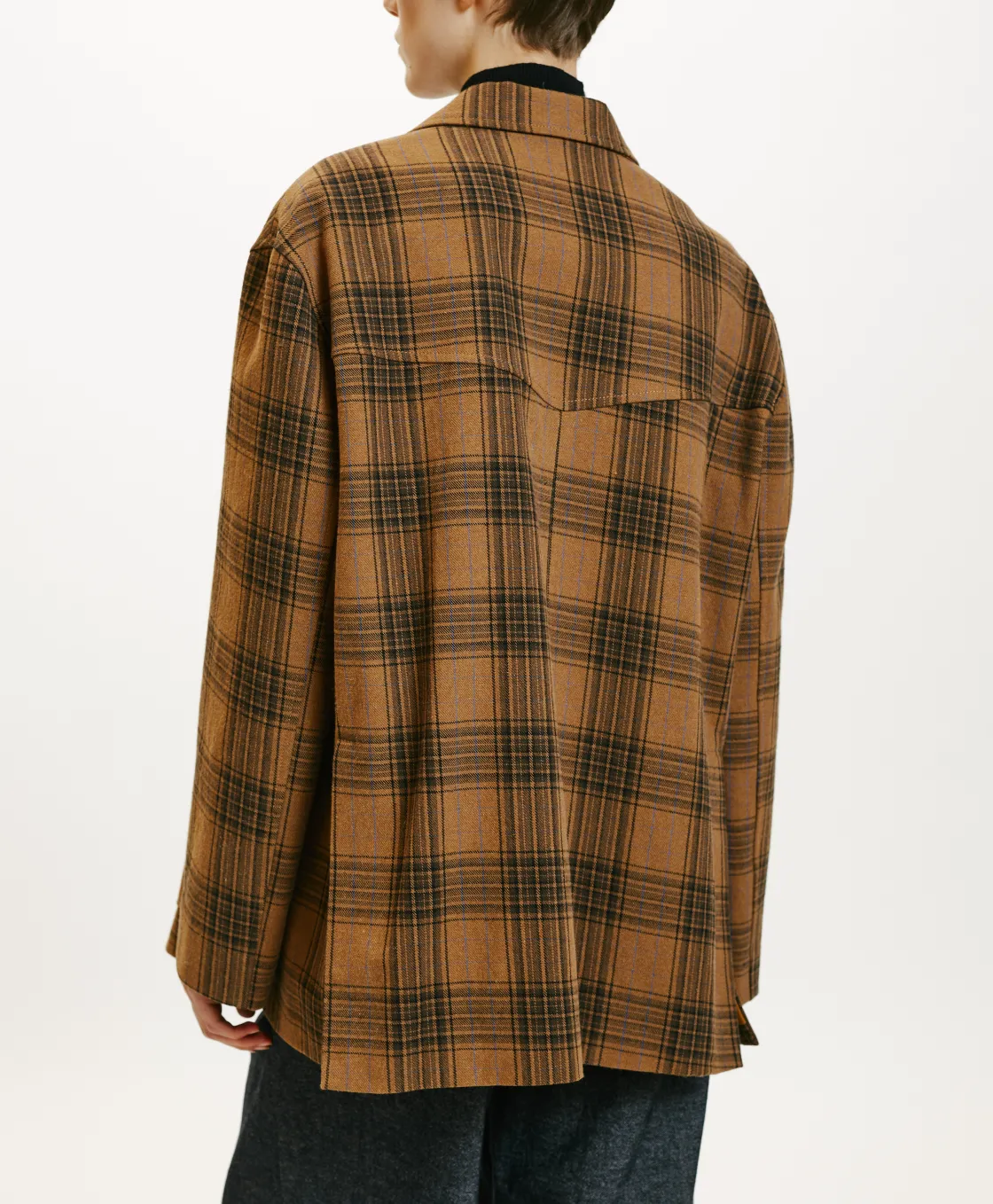 Momoni Vestes*VESTE SHIOMI EN TOILE COTON LAINE CARREAUX - MULTICOLORE CACAO MulticoloreCacao