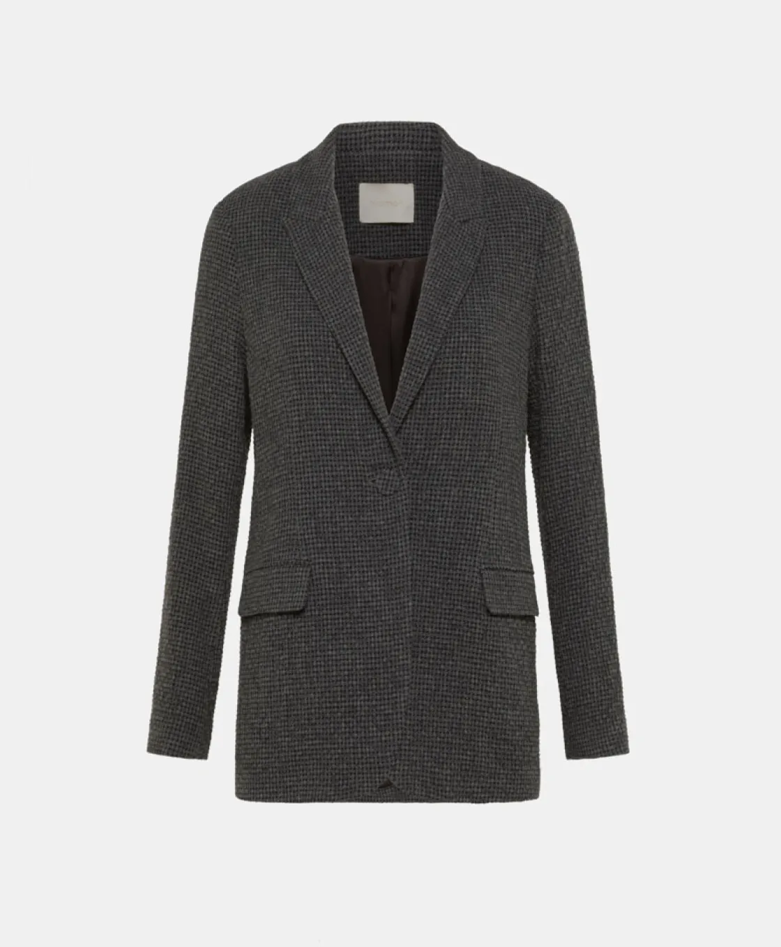 Momoni Vestes*VESTE YUMI EN PIED-DE-POULE SEERSUCKER - Noir/Anthracite